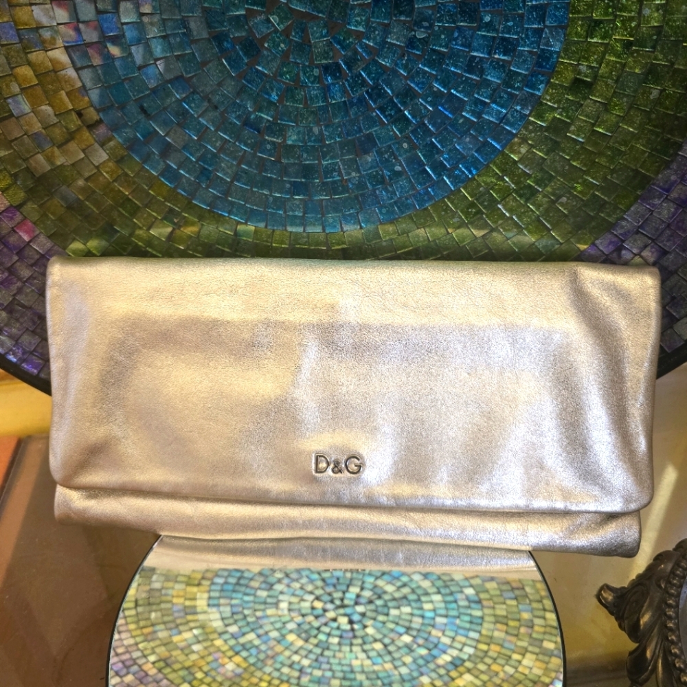 Dolce & Gabbana (D&G) Metallic Sasha Clutch.
